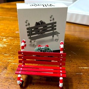 Department 56 Candy Cane Bench Accessory